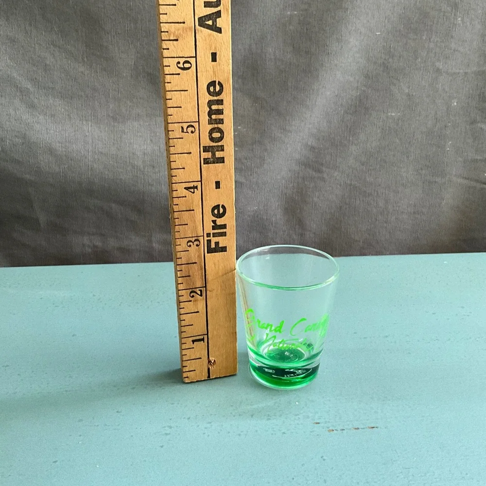 Grand Canyon National Park Shot Glass Green Weighted Souvenir Taiwan Barware